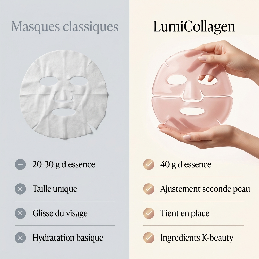 LumiCollagen comparé aux masques classiques